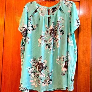 Torrid Mint Blue/Green Blouse Size 4